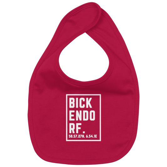 Bickendorf Koordinaten (großer Druck auf der Brust) - Organic Baby-Lätzchen