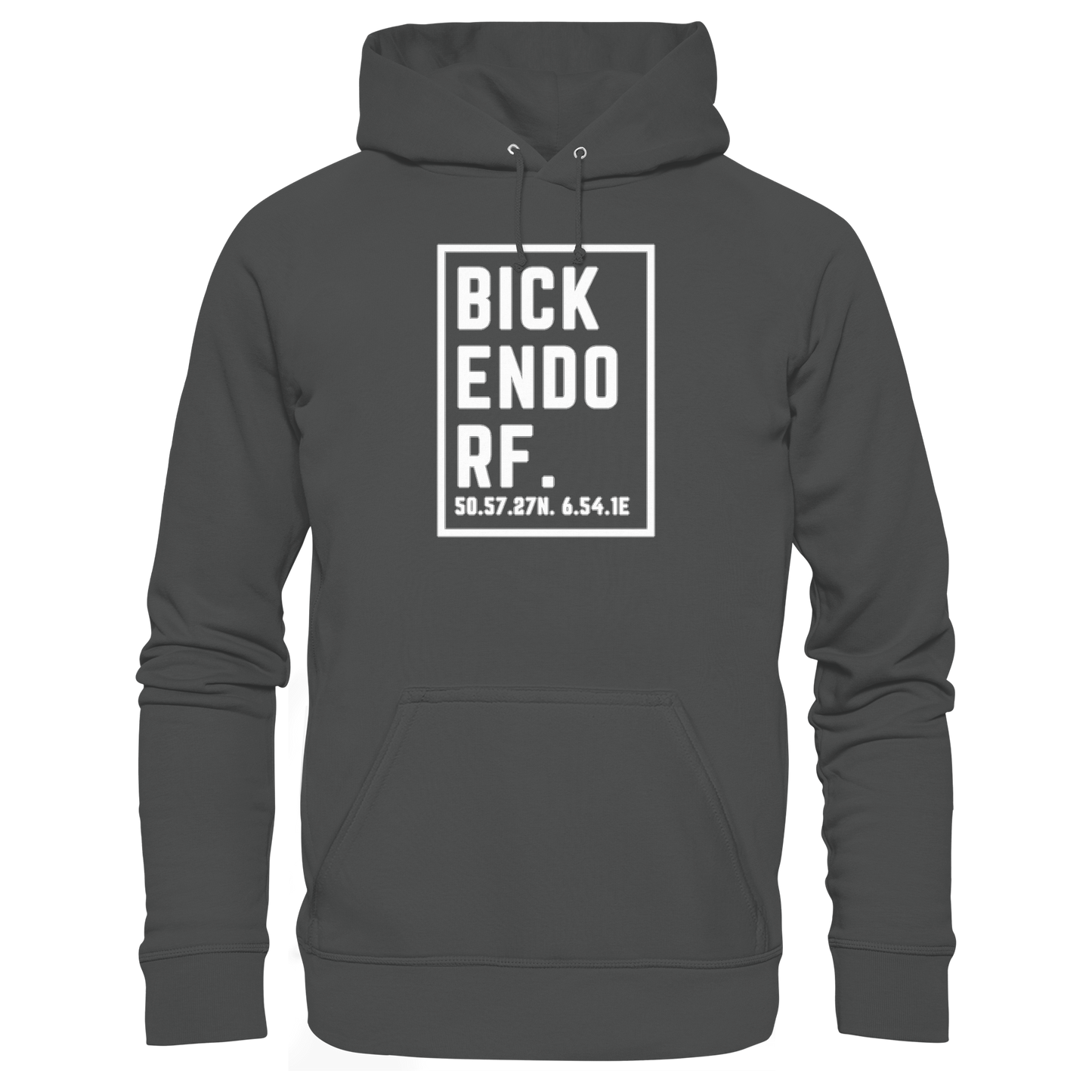 Bickendorf Koordinaten (großer Druck auf der Brust) - Organic Basic Hoodie