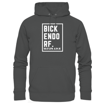 Bickendorf Koordinaten (großer Druck auf der Brust) - Organic Basic Hoodie