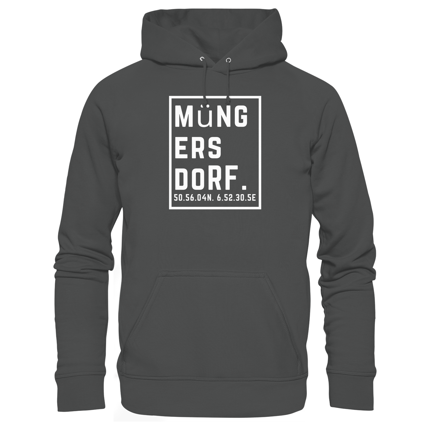 Müngersdorf Koordinaten (großer Druck auf der Brust) - Organic Basic Hoodie