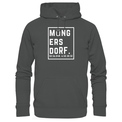 Müngersdorf Koordinaten (großer Druck auf der Brust) - Organic Basic Hoodie