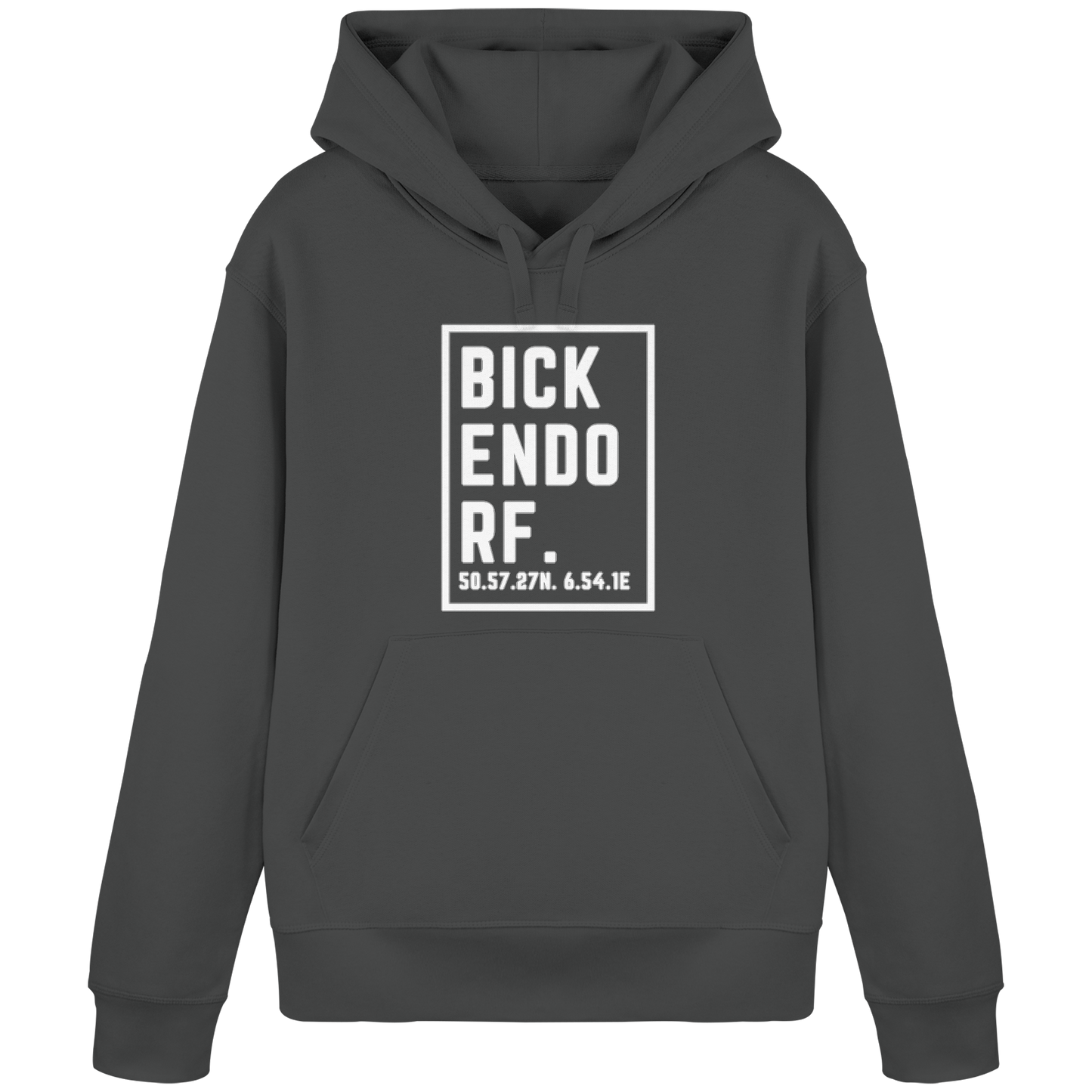 Bickendorf Koordinaten (großer Druck auf der Brust) - Organic Basic Hoodie