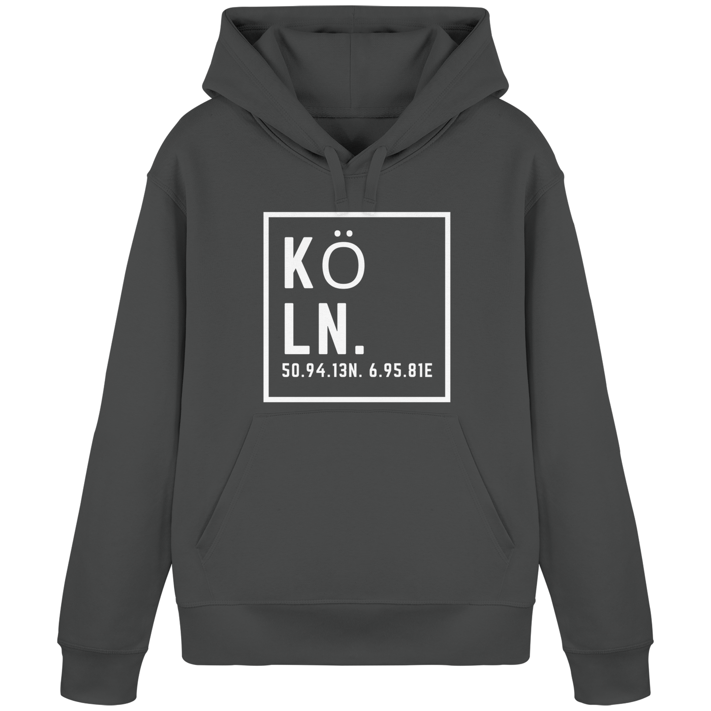 Köln Koordinaten (großer Druck auf der Brust) - Organic Basic Hoodie