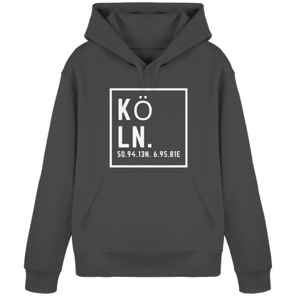 Köln Koordinaten (großer Druck auf der Brust) - Organic Basic Hoodie