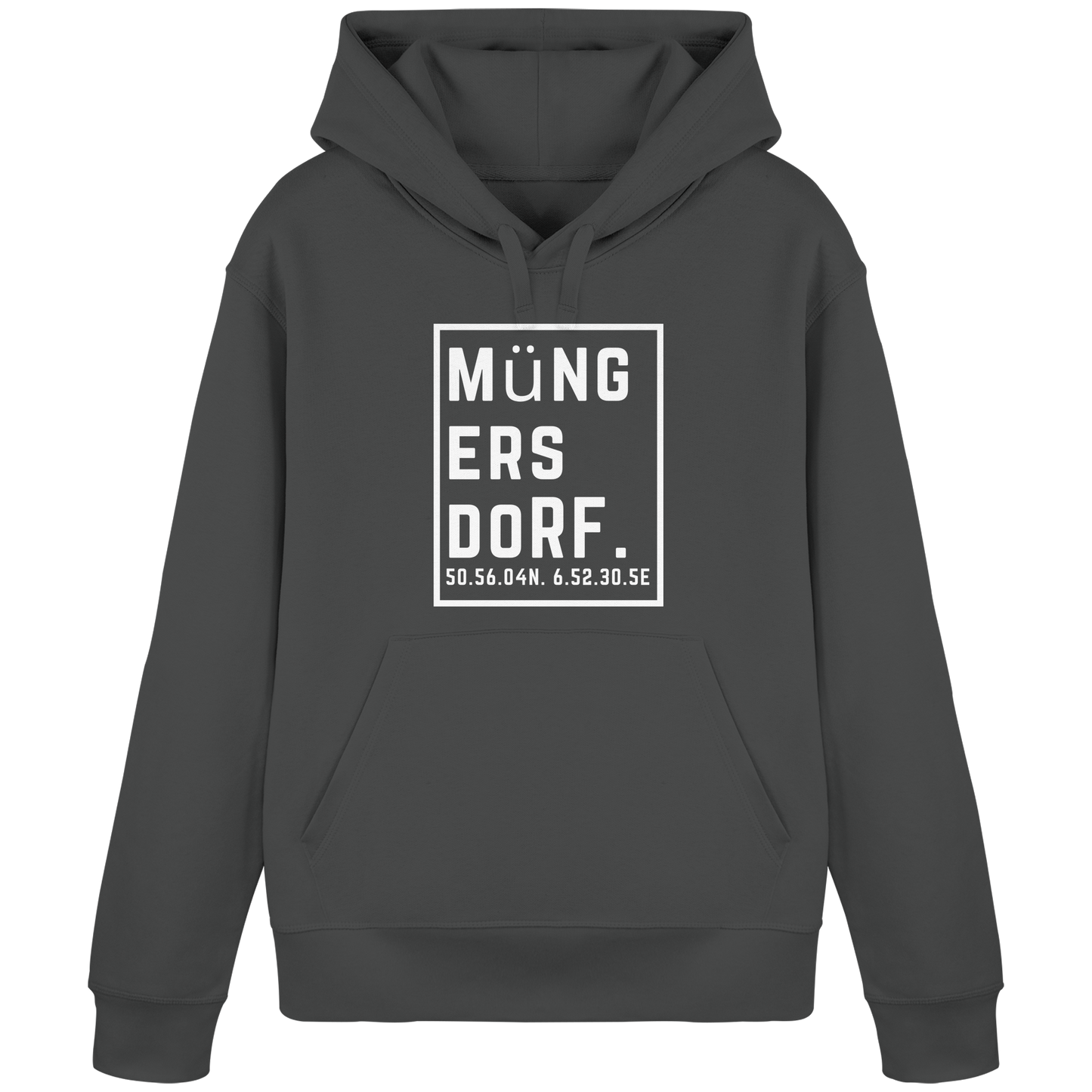 Müngersdorf Koordinaten (großer Druck auf der Brust) - Organic Basic Hoodie