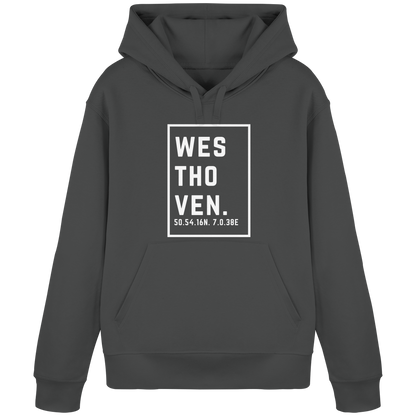 Westhoven Koordinaten (großer Druck auf der Brust) - Organic Basic Hoodie