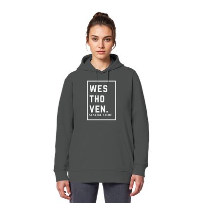 Westhoven Koordinaten (großer Druck auf der Brust) - Organic Basic Hoodie