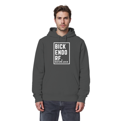 Bickendorf Koordinaten (großer Druck auf der Brust) - Organic Basic Hoodie