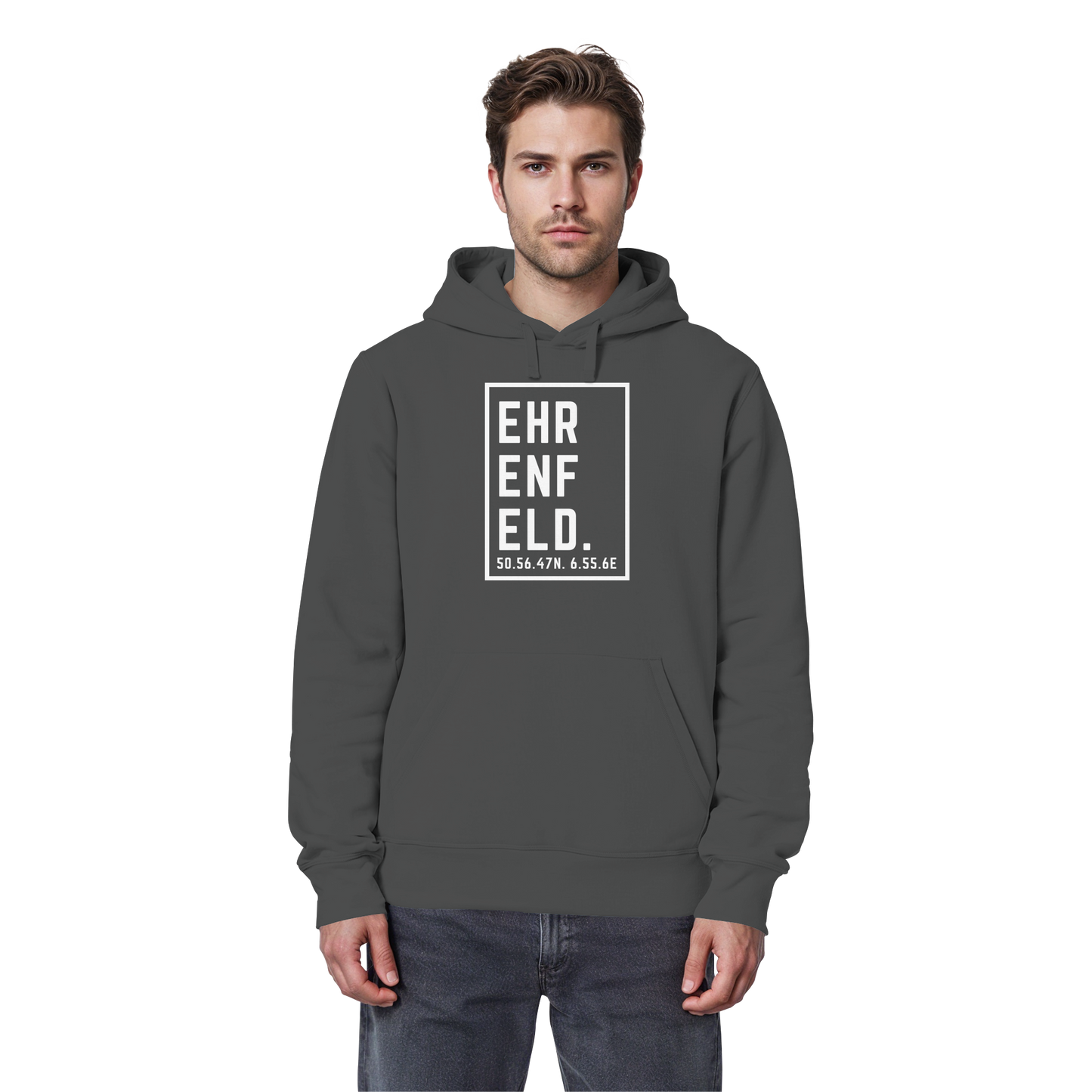 Ehrenfeld Koordinaten (großer Druck auf der Brust) - Organic Basic Hoodie