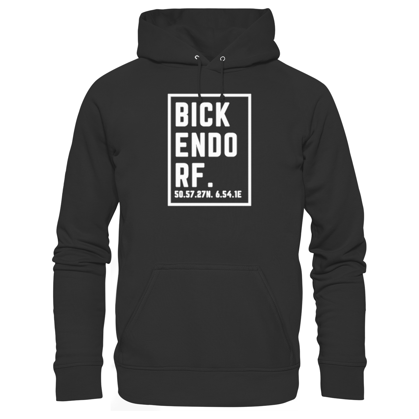 Bickendorf Koordinaten (großer Druck auf der Brust) - Organic Basic Hoodie