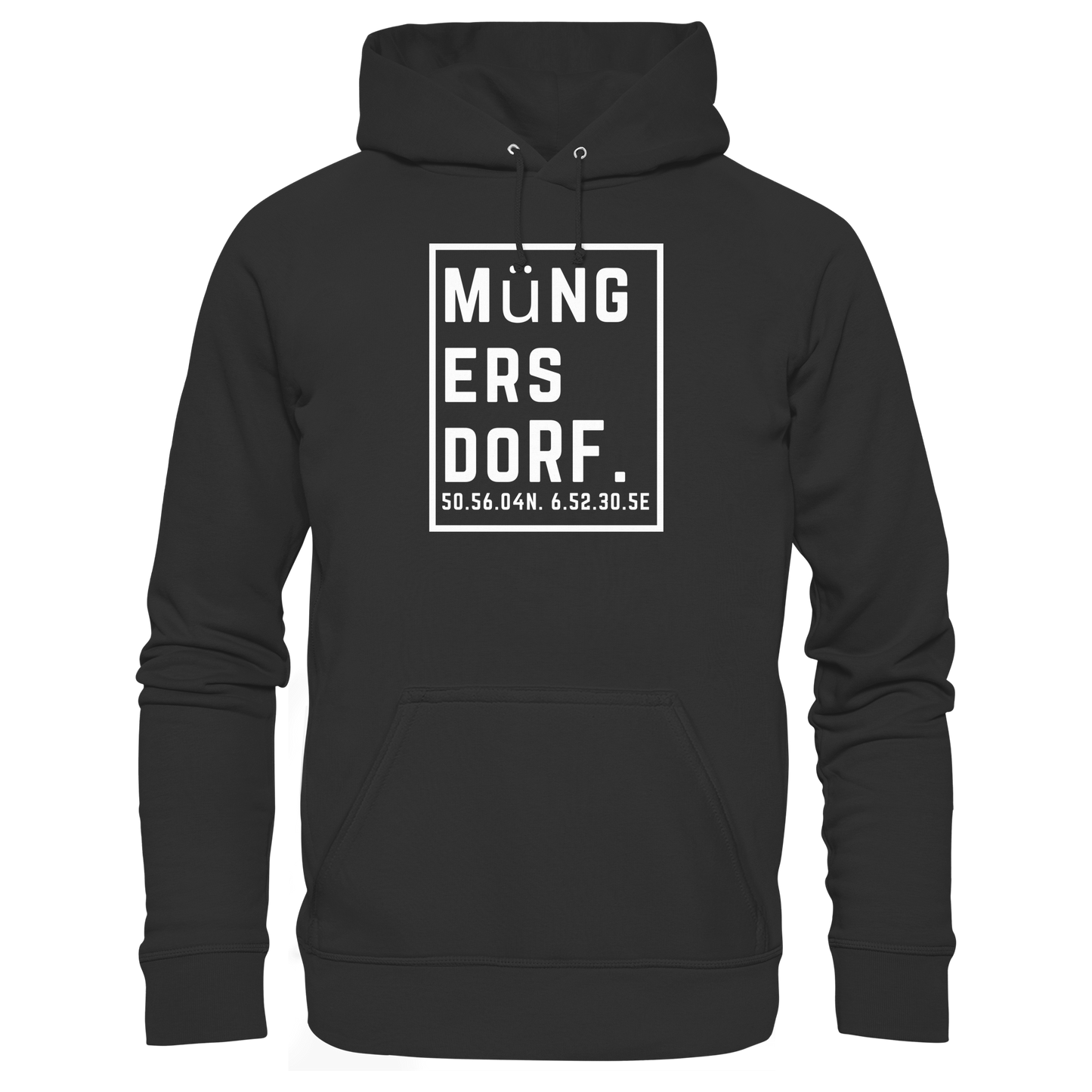Müngersdorf Koordinaten (großer Druck auf der Brust) - Organic Basic Hoodie