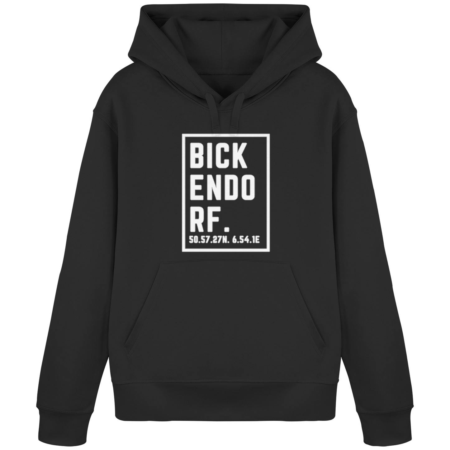 Bickendorf Koordinaten (großer Druck auf der Brust) - Organic Basic Hoodie