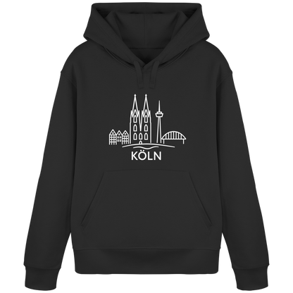 Köln Skyline (großer Druck auf der Brust) - Organic Basic Hoodie