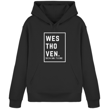 Westhoven Koordinaten (großer Druck auf der Brust) - Organic Basic Hoodie