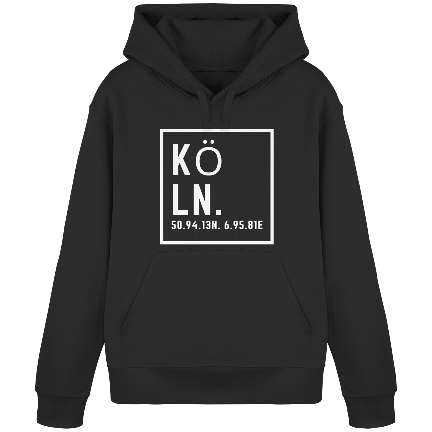 Köln Koordinaten (großer Druck auf der Brust) - Organic Basic Hoodie