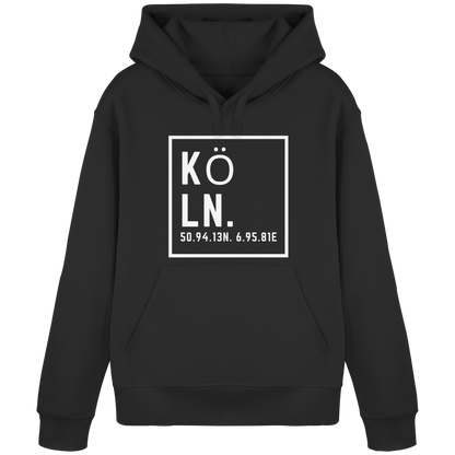 Köln Koordinaten (großer Druck auf der Brust) - Organic Basic Hoodie