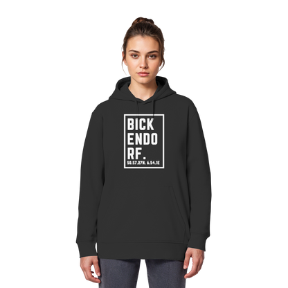 Bickendorf Koordinaten (großer Druck auf der Brust) - Organic Basic Hoodie
