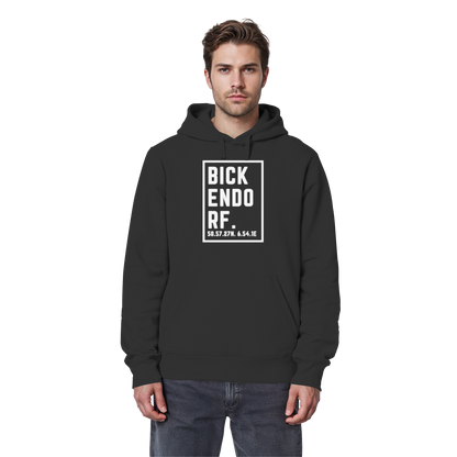 Bickendorf Koordinaten (großer Druck auf der Brust) - Organic Basic Hoodie