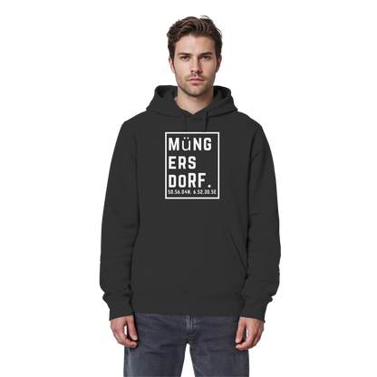 Müngersdorf Koordinaten (großer Druck auf der Brust) - Organic Basic Hoodie
