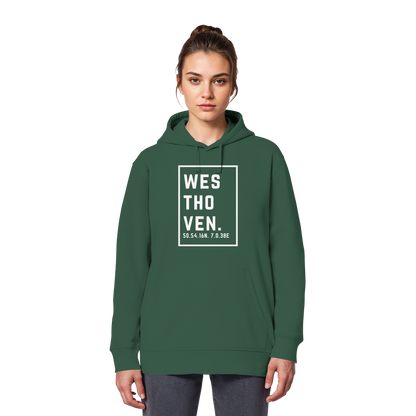 Westhoven Koordinaten (großer Druck auf der Brust) - Organic Basic Hoodie