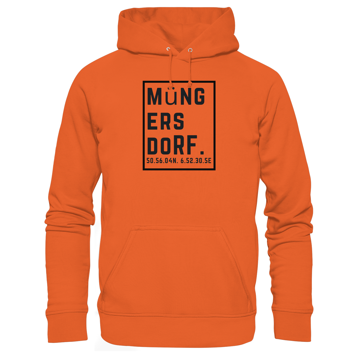 Müngersdorf Koordinaten (großer Druck auf der Brust) - Organic Basic Hoodie