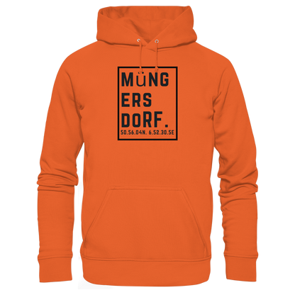 Müngersdorf Koordinaten (großer Druck auf der Brust) - Organic Basic Hoodie