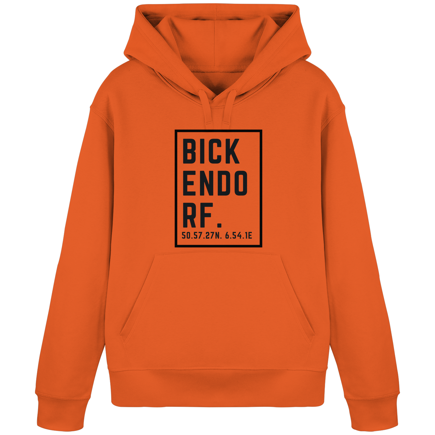 Bickendorf Koordinaten (großer Druck auf der Brust) - Organic Basic Hoodie
