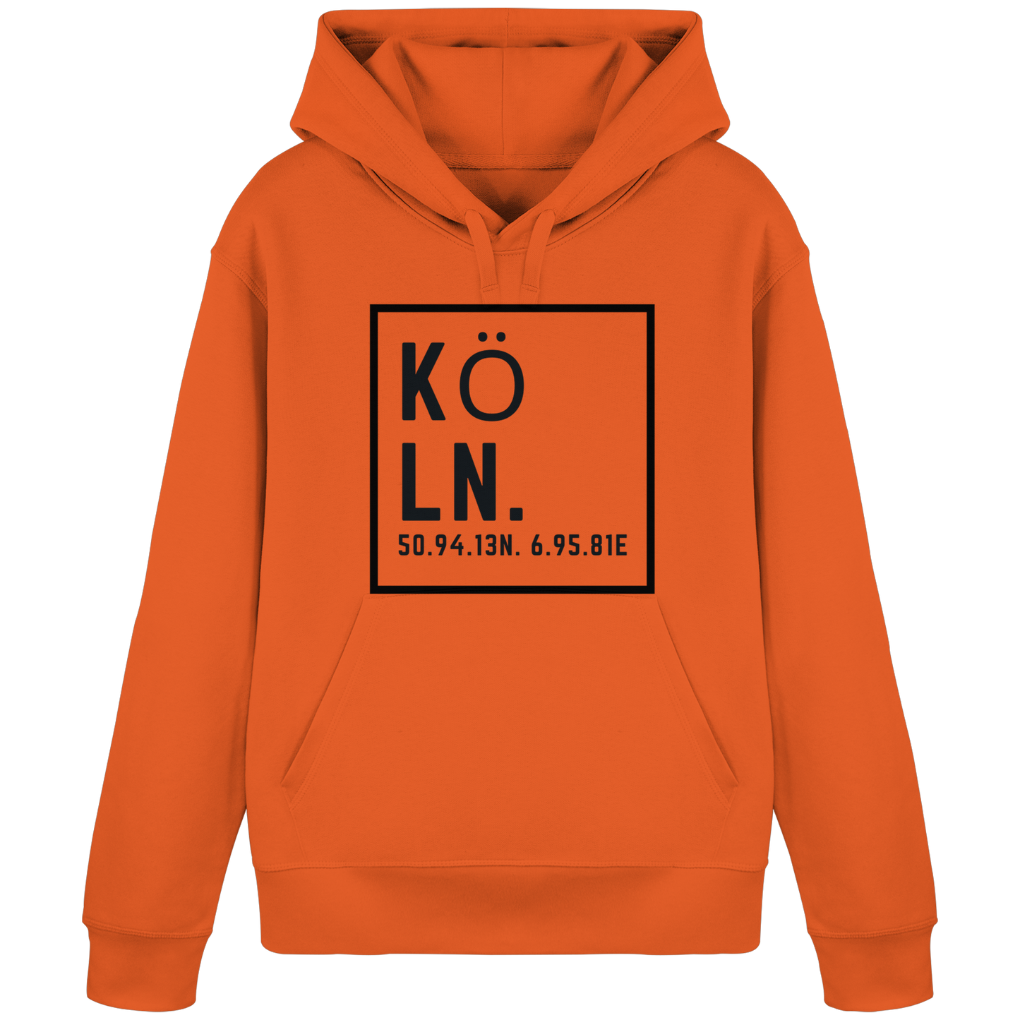 Köln Koordinaten (großer Druck auf der Brust) - Organic Basic Hoodie