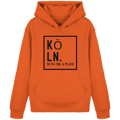 Köln Koordinaten (großer Druck auf der Brust) - Organic Basic Hoodie