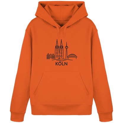 Köln Skyline (großer Druck auf der Brust) - Organic Basic Hoodie