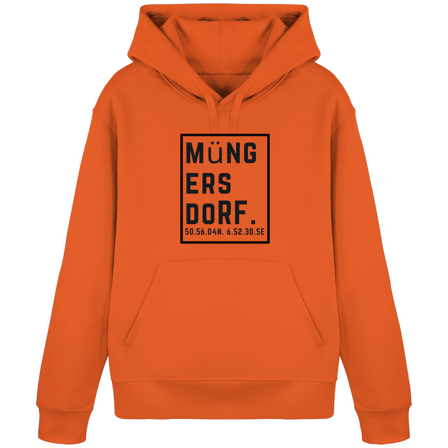Müngersdorf Koordinaten (großer Druck auf der Brust) - Organic Basic Hoodie
