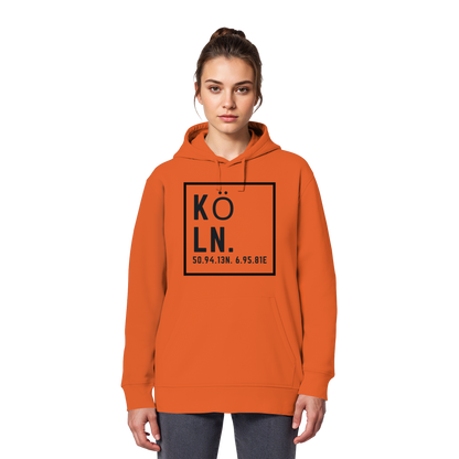 Köln Koordinaten (großer Druck auf der Brust) - Organic Basic Hoodie