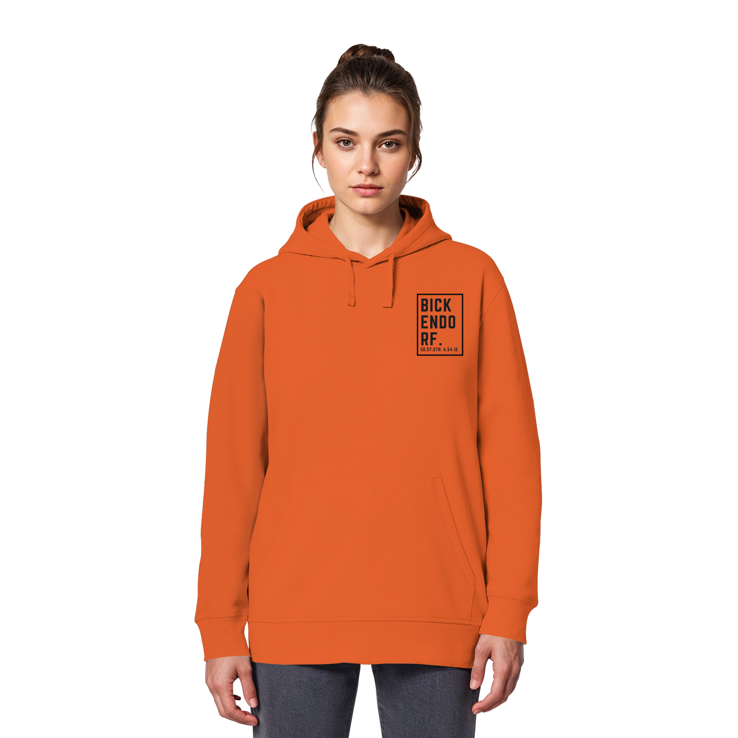 Bickendorf Koordinaten (kleiner Druck auf der Brust) - Organic Basic Hoodie