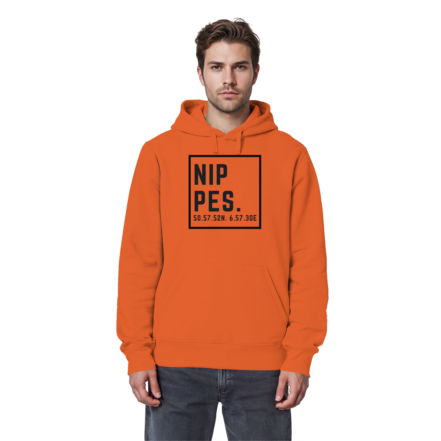 Nippes Koordinaten (großer Druck auf der Brust) - Organic Basic Hoodie