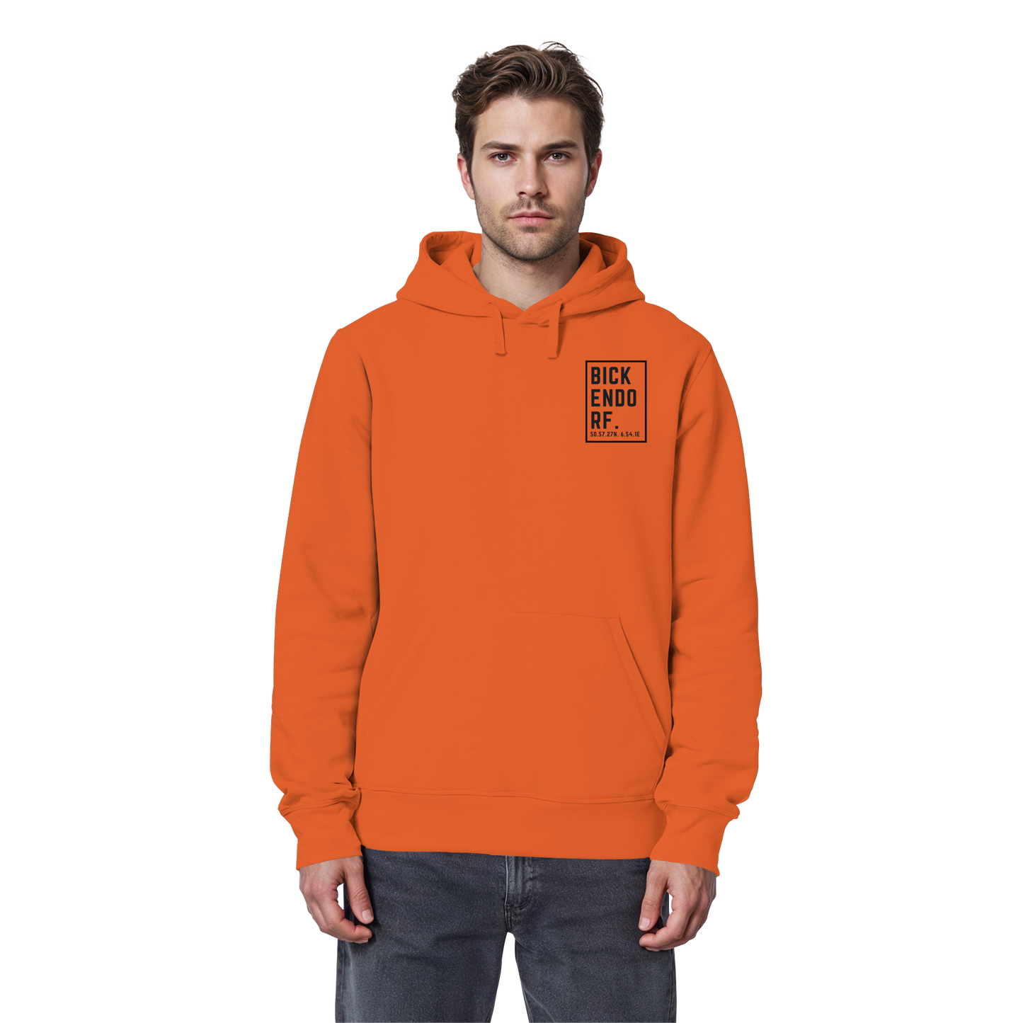 Bickendorf Koordinaten (kleiner Druck auf der Brust) - Organic Basic Hoodie