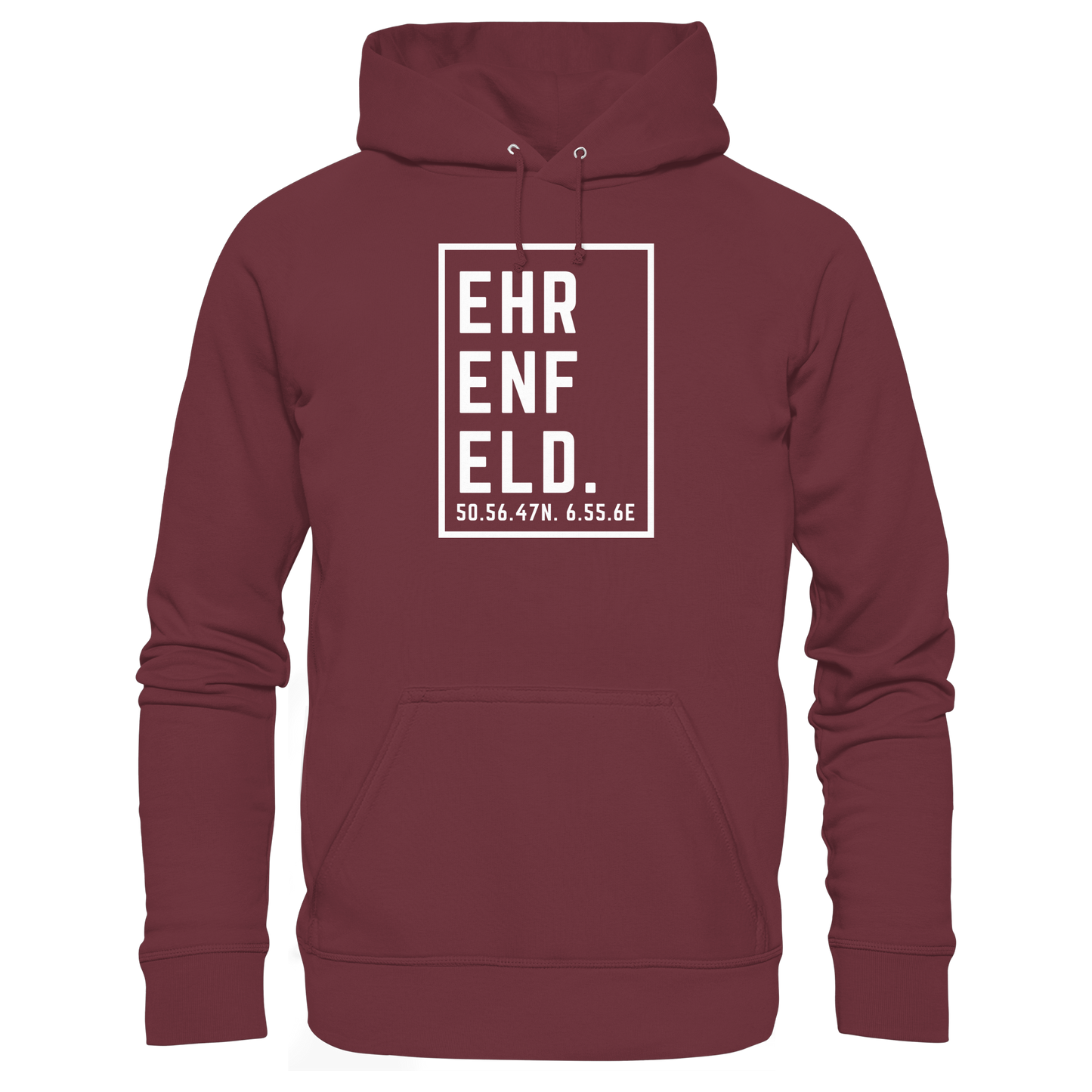 Ehrenfeld Koordinaten (großer Druck auf der Brust) - Organic Basic Hoodie