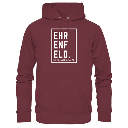 Ehrenfeld Koordinaten (großer Druck auf der Brust) - Organic Basic Hoodie