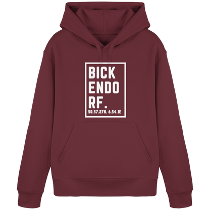 Bickendorf Koordinaten (großer Druck auf der Brust) - Organic Basic Hoodie