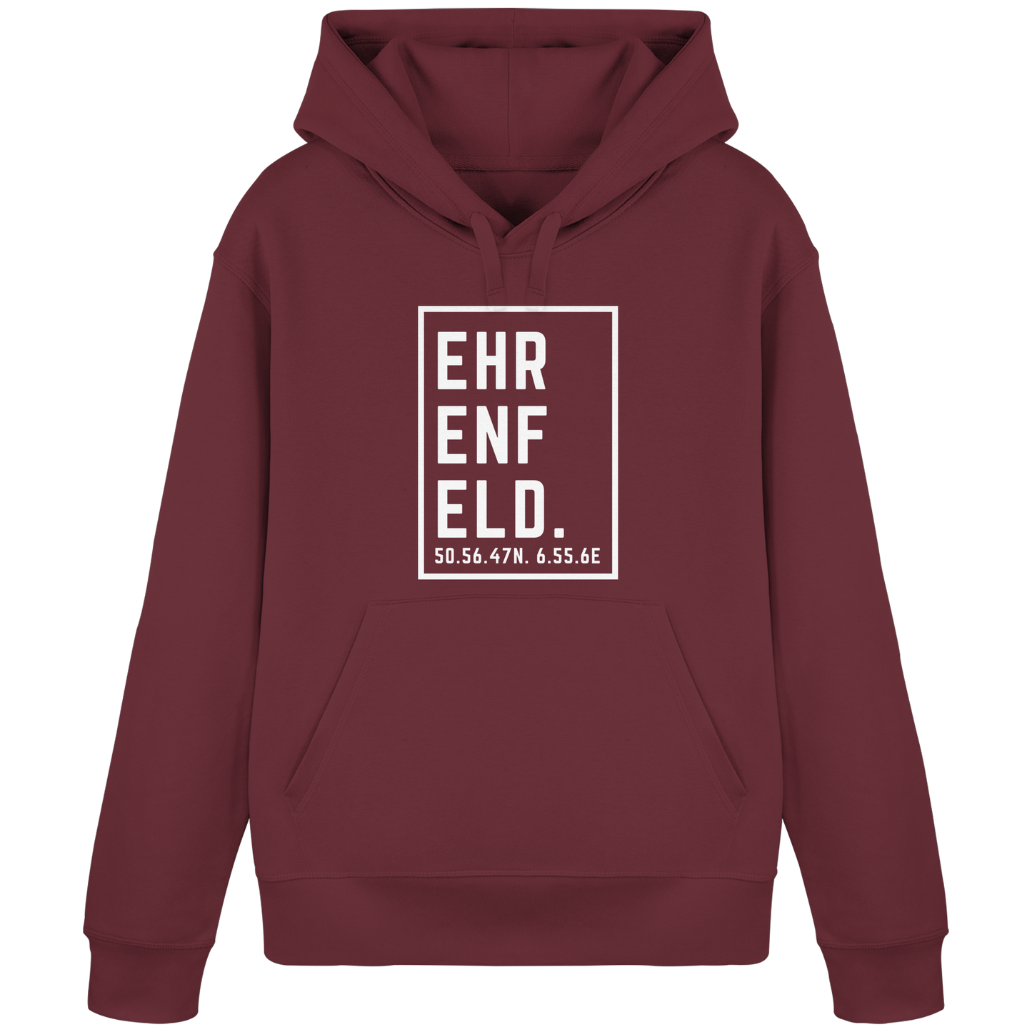 Ehrenfeld Koordinaten (großer Druck auf der Brust) - Organic Basic Hoodie
