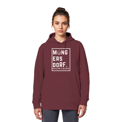 Müngersdorf Koordinaten (großer Druck auf der Brust) - Organic Basic Hoodie