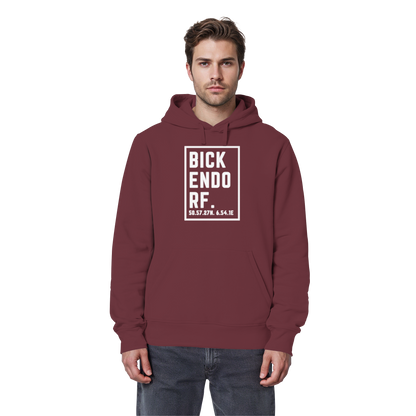 Bickendorf Koordinaten (großer Druck auf der Brust) - Organic Basic Hoodie