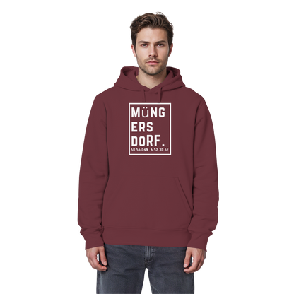 Müngersdorf Koordinaten (großer Druck auf der Brust) - Organic Basic Hoodie