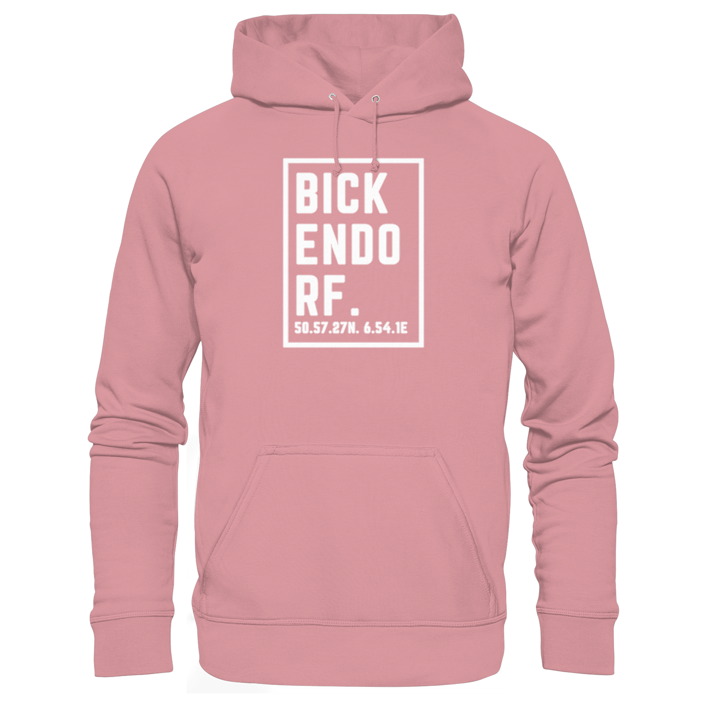 Bickendorf Koordinaten (großer Druck auf der Brust) - Organic Basic Hoodie