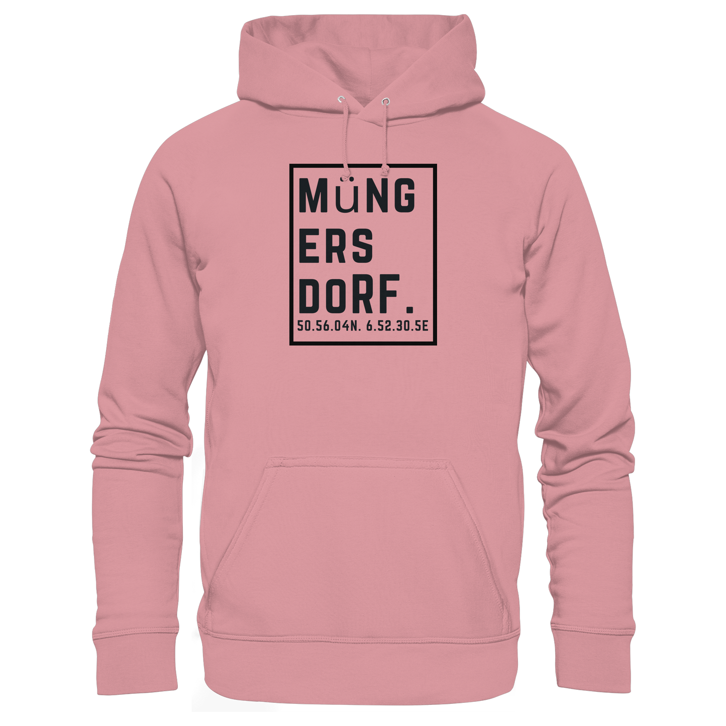 Müngersdorf Koordinaten (großer Druck auf der Brust) - Organic Basic Hoodie