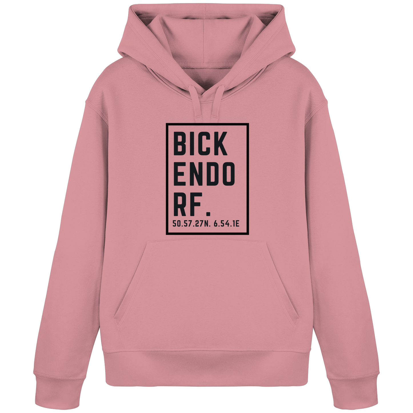 Bickendorf Koordinaten (großer Druck auf der Brust) - Organic Basic Hoodie