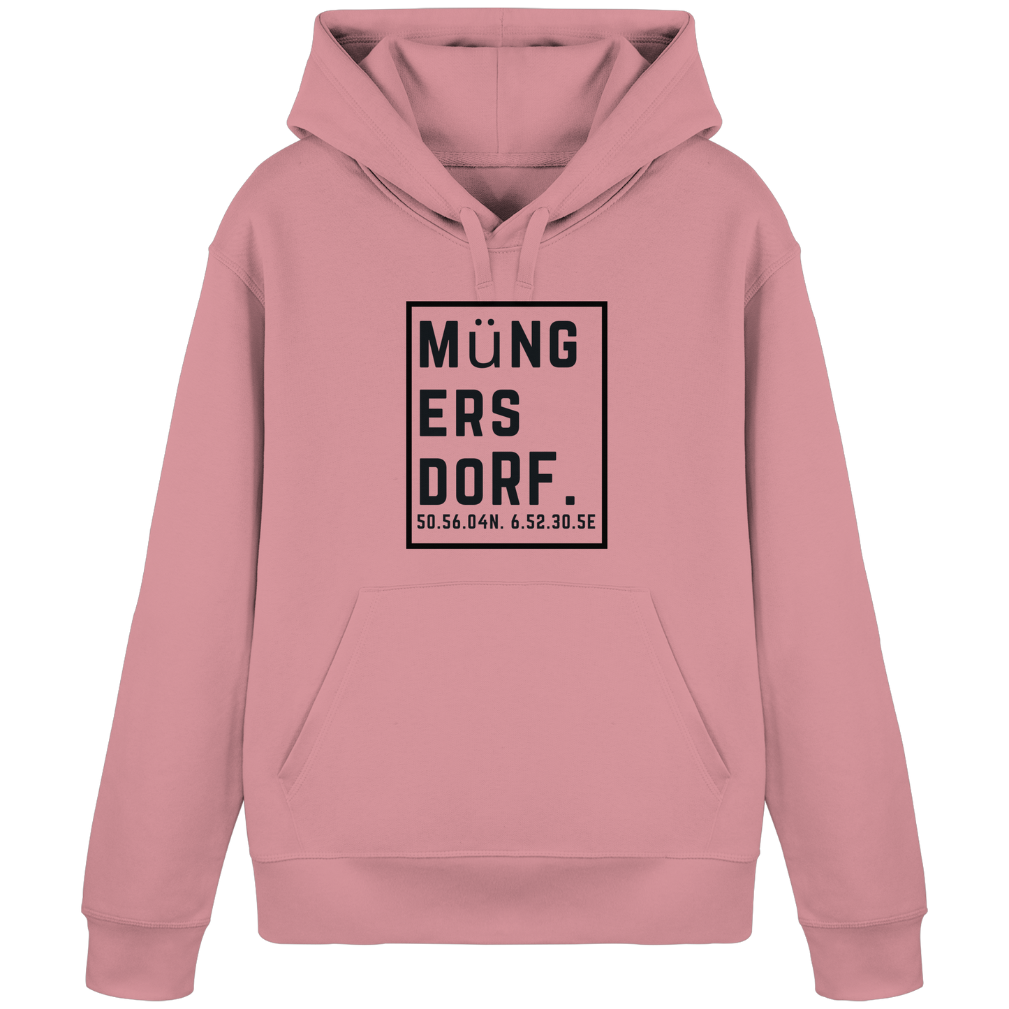Müngersdorf Koordinaten (großer Druck auf der Brust) - Organic Basic Hoodie