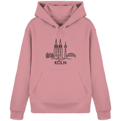 Köln Skyline (großer Druck auf der Brust) - Organic Basic Hoodie