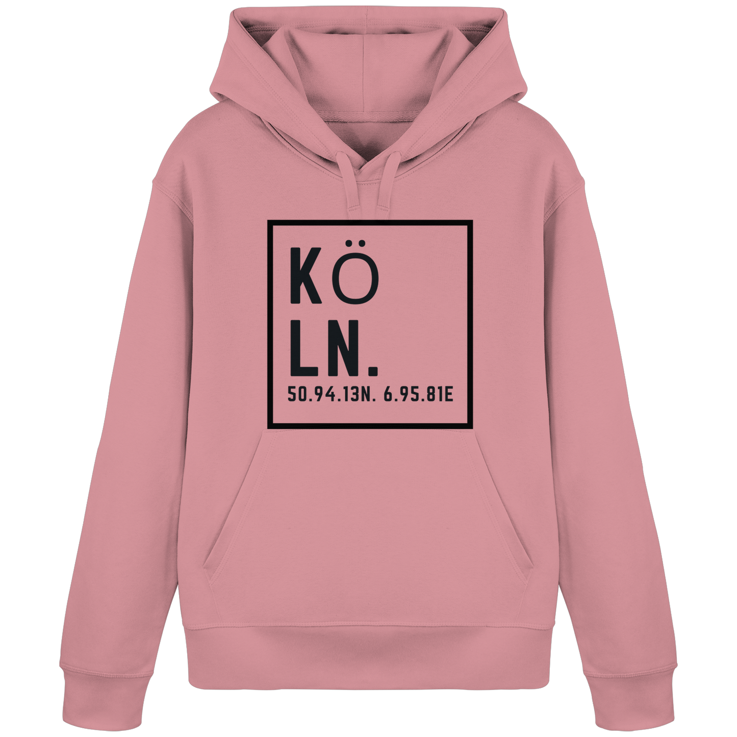 Köln Koordinaten (großer Druck auf der Brust) - Organic Basic Hoodie