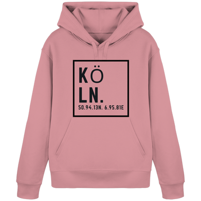Köln Koordinaten (großer Druck auf der Brust) - Organic Basic Hoodie