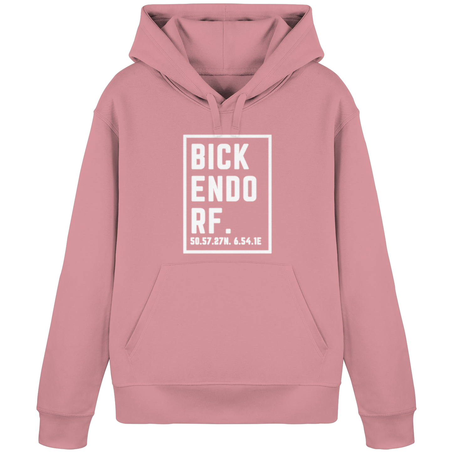 Bickendorf Koordinaten (großer Druck auf der Brust) - Organic Basic Hoodie